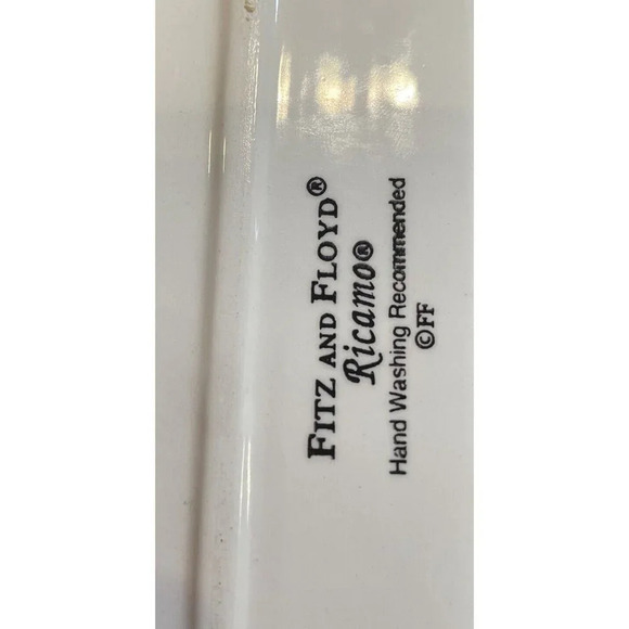 Fitz & Floyd Ricamo Rooster Tile Wire Bread Tray Appetizer Serving Centerpiece - Picture 7 of 7